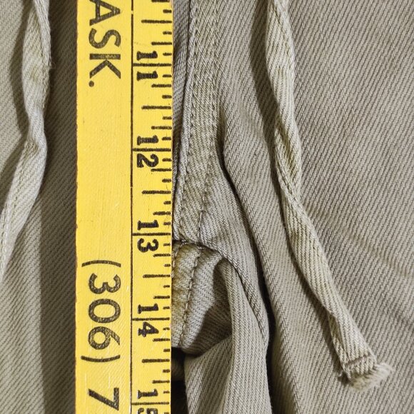 Universal Thread co. High Rise wide leg twill pants women's size 2R olive green - Picture 13 of 14